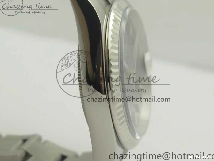 0206 DateJust 36 SS 116234 Fluted Bezel DJF Best Edition Blue Dial Stick Markers on SS Oyster Bracelet A Affordable 3373